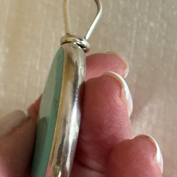 ATI 925 Made in Mexico Large Turquoise Pendant - Picture 12 of 12